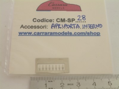 CM-SP28 set 8 pz maniglie apriporta (interna) in fotoincisione per modelli - scala 1:43